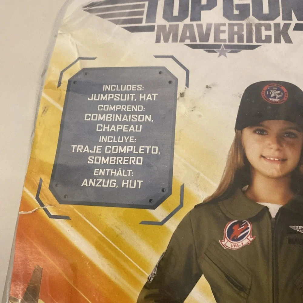 Top Gun Maverick Youth Unisex Flight Suit Halloween Costume Large (12-14)